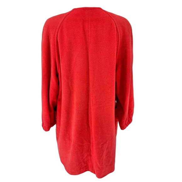 Luisa Spagnoli Vintage Coat Womens Size S Red Wool Pockets LS Made In Italy - Picture 2 of 14